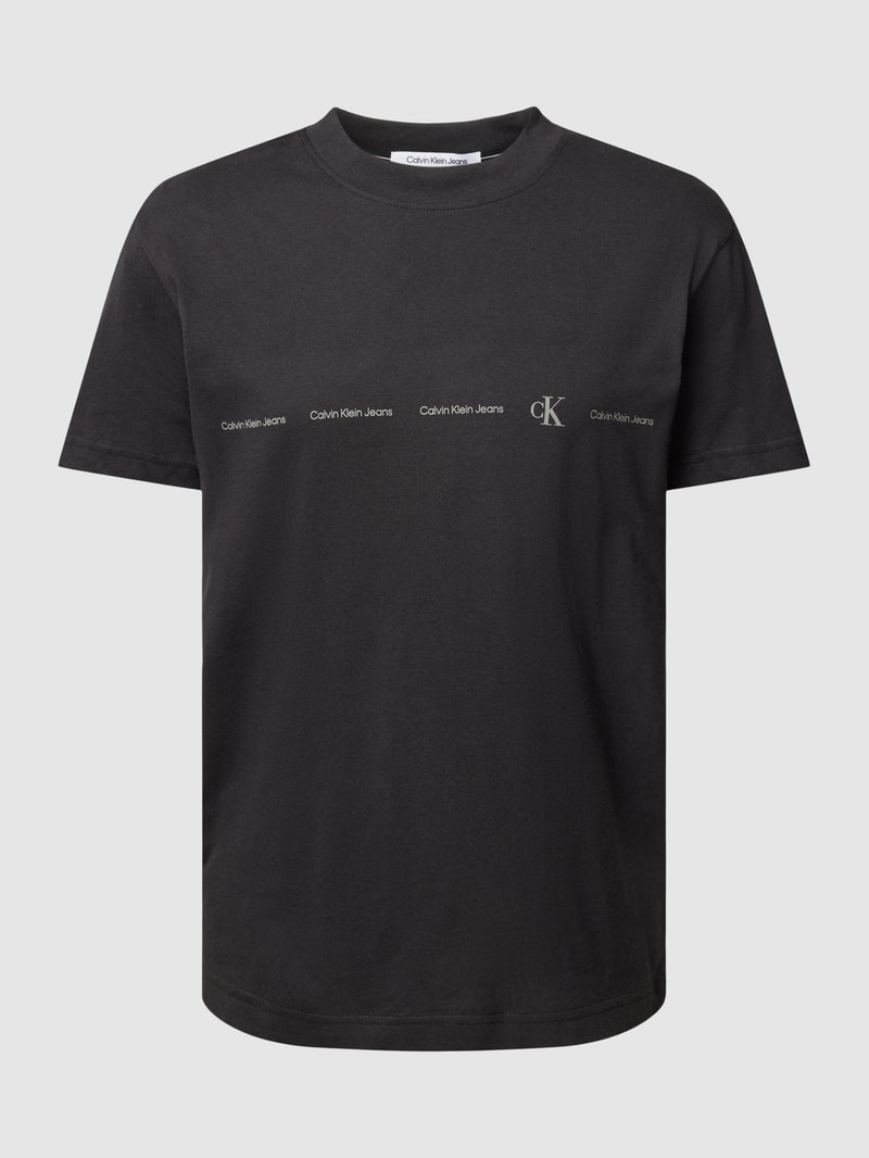 T-Shirt mit Logo-Print in black