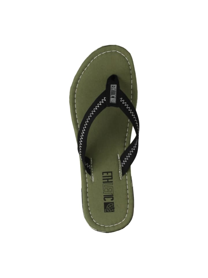 ethletic Zehentrenner Fair Flip Classic in camping green funky black günstig kaufen