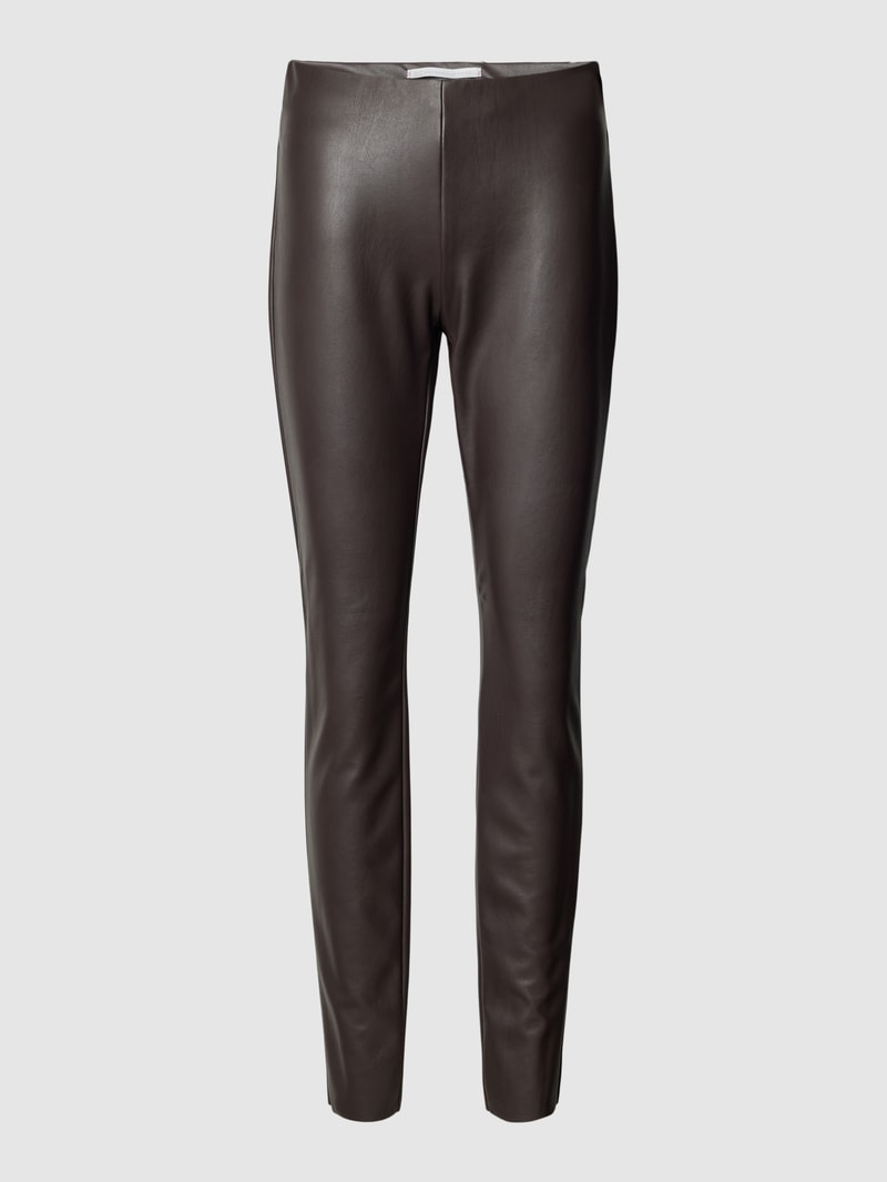 Leggings im unifarbenen Design Modell 'RESA' in dunkelbraun