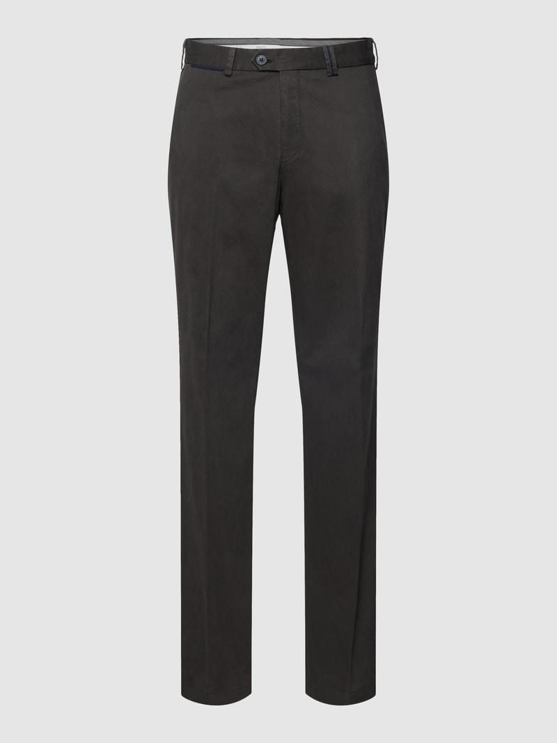 Regular Fit Chino mit Paspeltaschen Modell 'PEAKER' in anthrazit