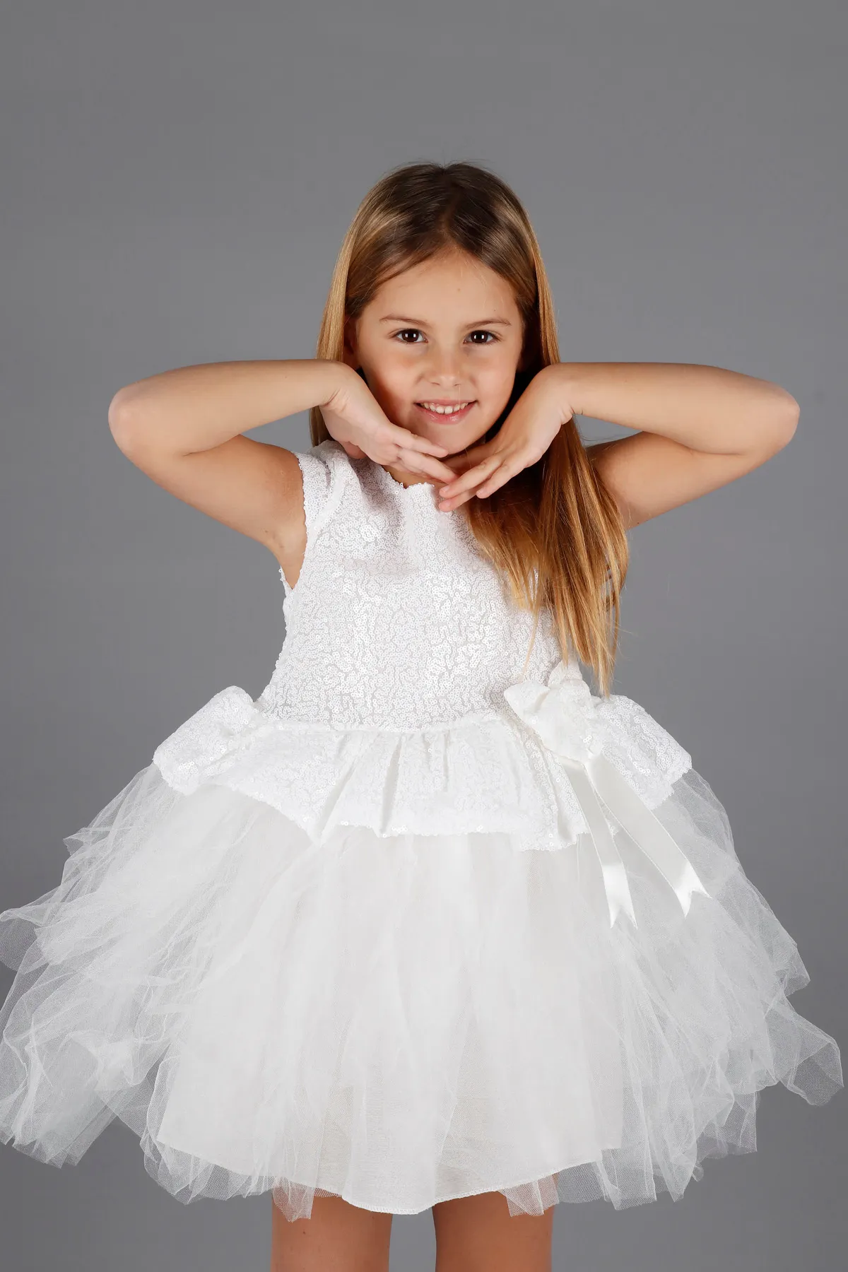 AHENGİM  Trendiges Abendkleid mit Pailletten für Mädchen Ak2207