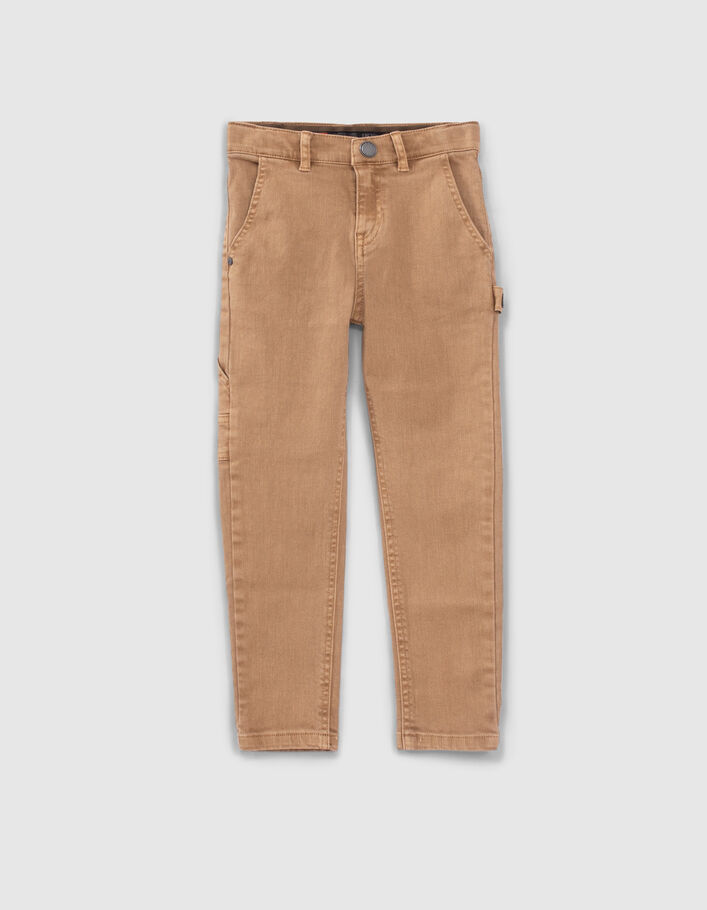 Pantalon STRAIGHT camel esprit Charpentier garçon