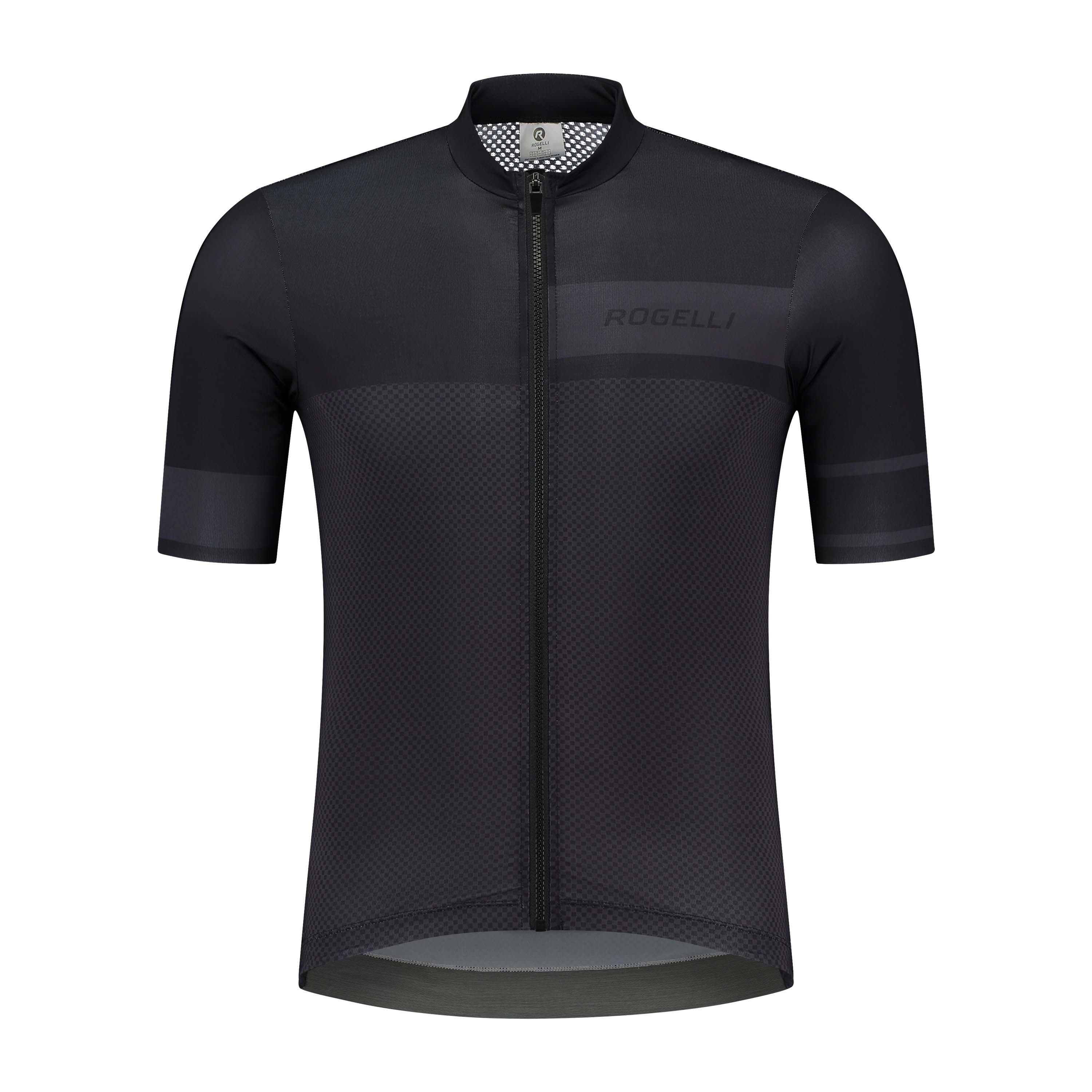Rogelli Block Schwarz Herren Radtrikot Kurzarm