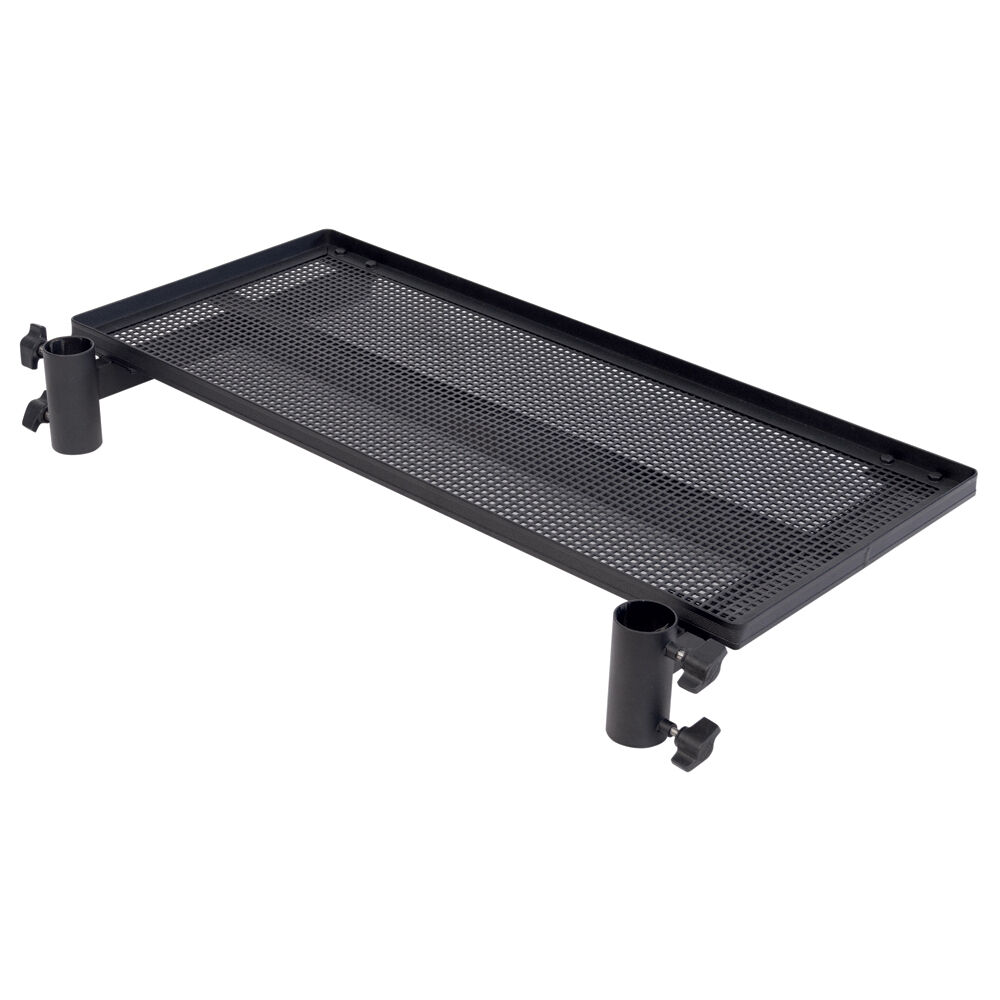 Beistelltisch hinten, 36 mm Durchmesser, 2-Punkt-Gestell aus schwarzem Aluminium, 70 x 30 cm