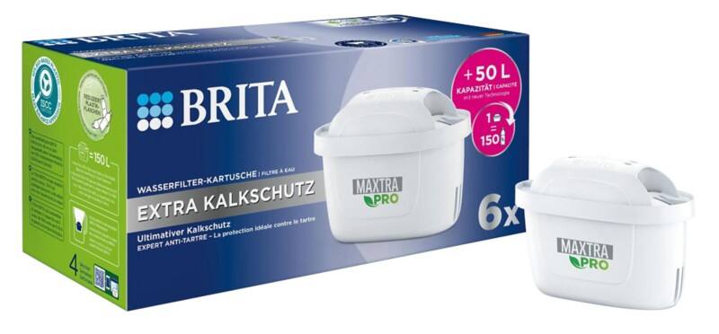 BRITA Maxtra Pro Extra Kalkschutz Wasserfilter 150 L Weiß 6 Stück