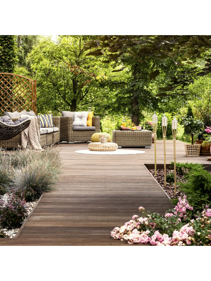 relaxdays 10 x Gartenfackel in Natur günstig kaufen onesize