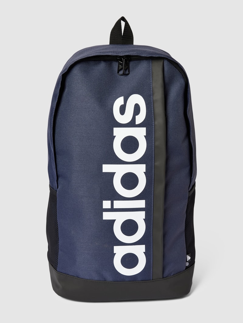 Rucksack mit Label-Print Modell 'LINEAR' in marineblau