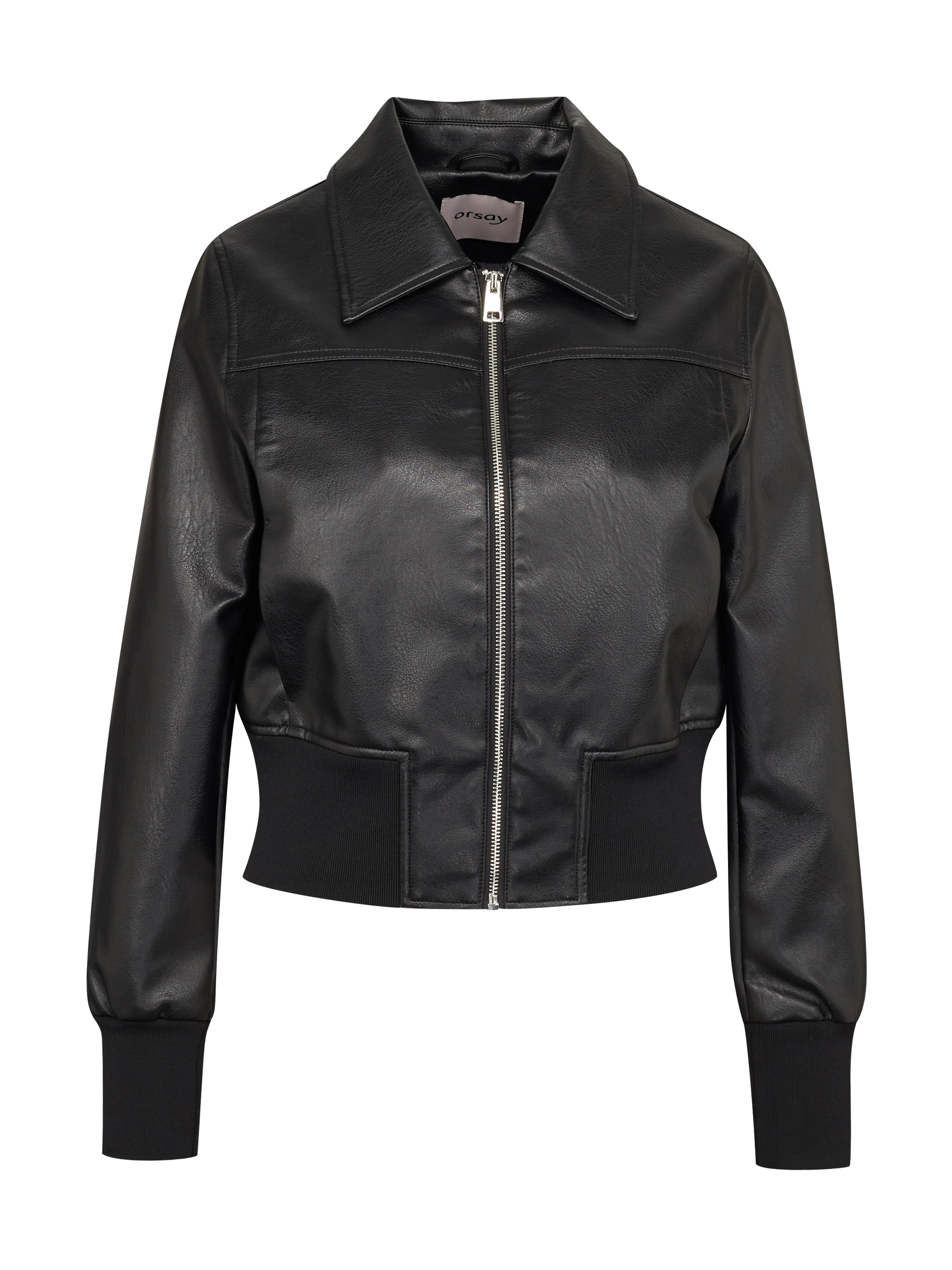 Schwarze Damen Lederjacke ORSAY