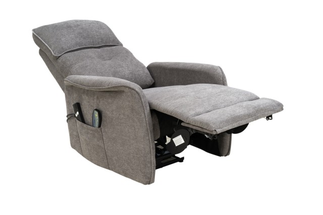 FEMO Elektrischer Massage TV Sessel mit Wärmefunktion Stoffbezug hellgrau