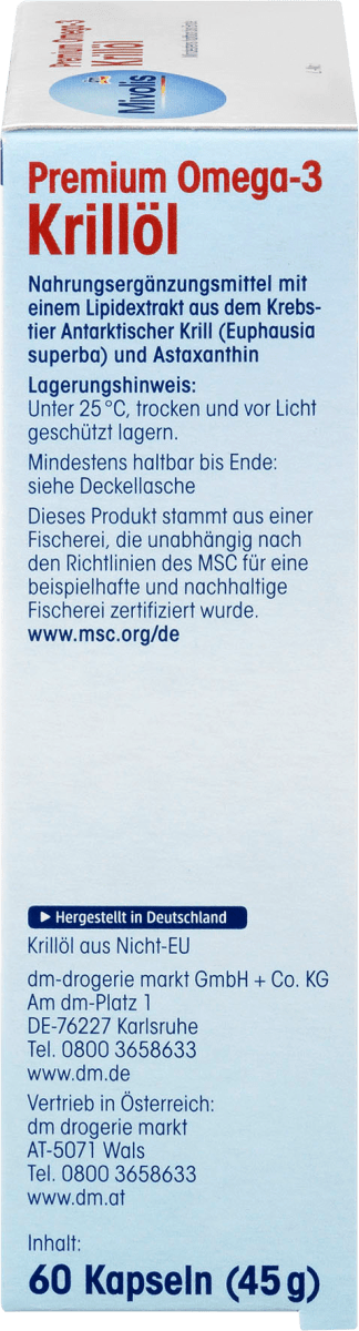 Premium Omega-3 Krillöl, Kapseln 60 St., 45 g