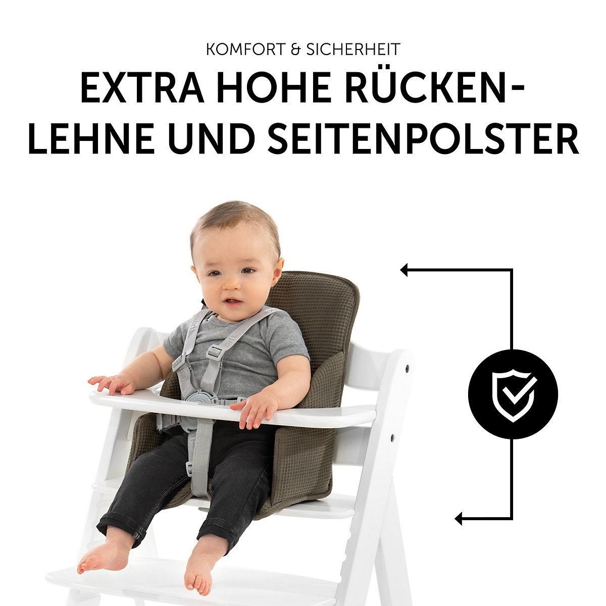 Sitzverkleinerer Alpha Cosy Select, Waffle Pique Olive