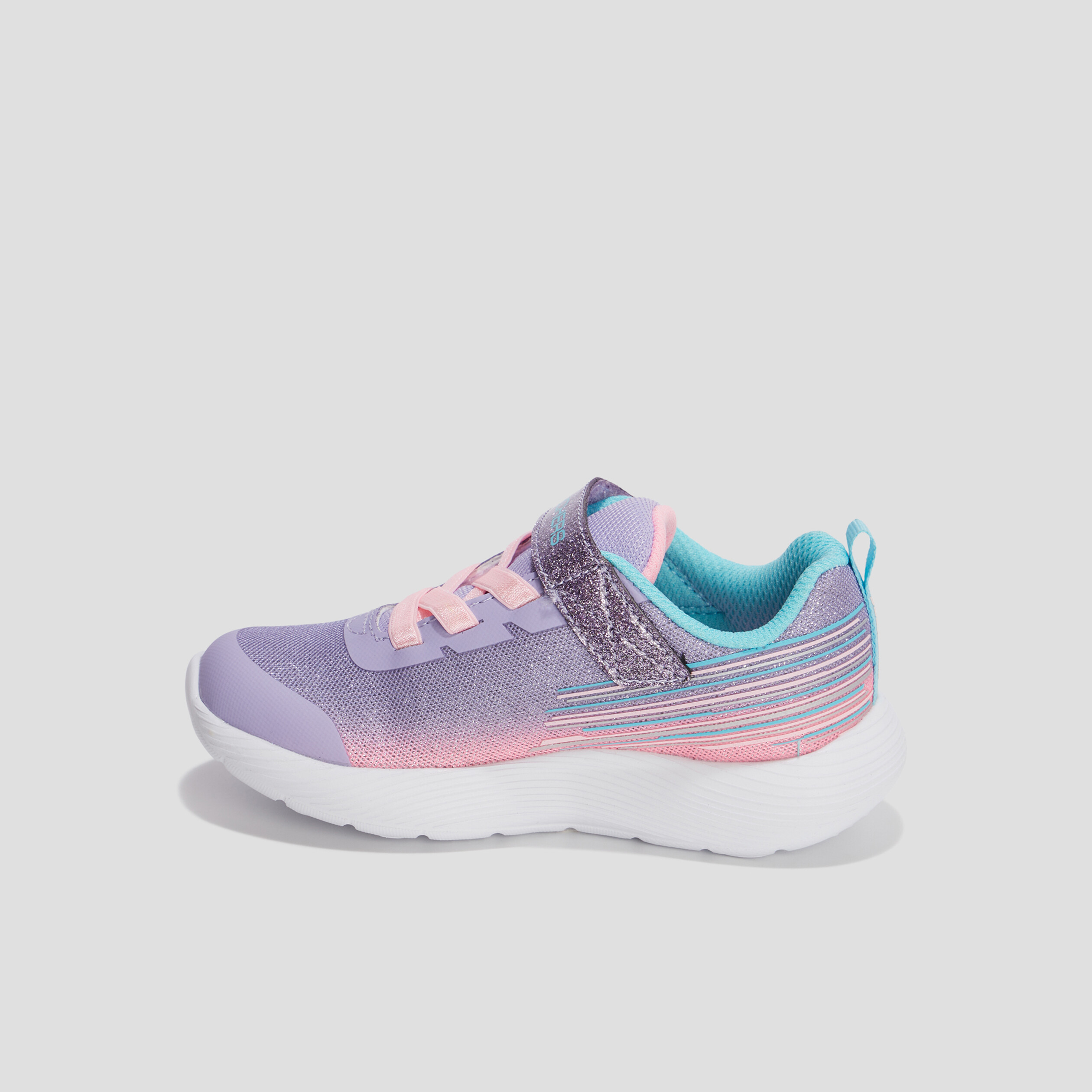 Baskets à scratchs Skechers Shimmer bleu lavande fille | La Halle