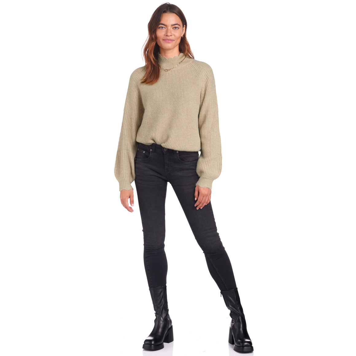Damen Strickpullover mit Effektgarn