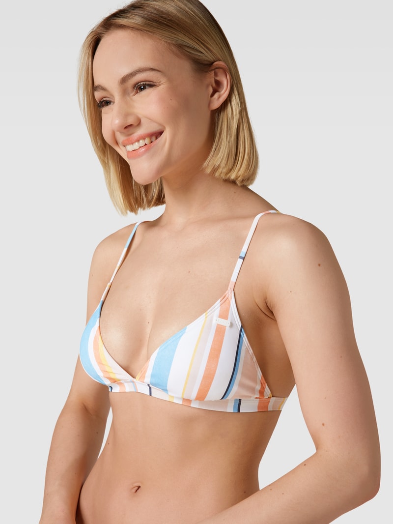 Bikini-Oberteil mit Allover-Muster Modell 'BEACH CLASSICS' in rosé