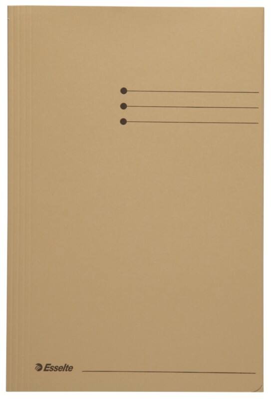 Esselte Manilla Jurismappe 1032304 Foolscap Chamois Recycelter Karton 250 Blatt 23,3 x 35 x 2 cm 50 Stück
