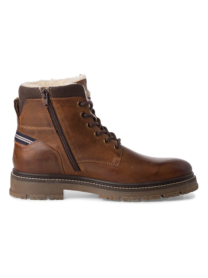s.Oliver Leder-Boots in Braun günstig kaufen
