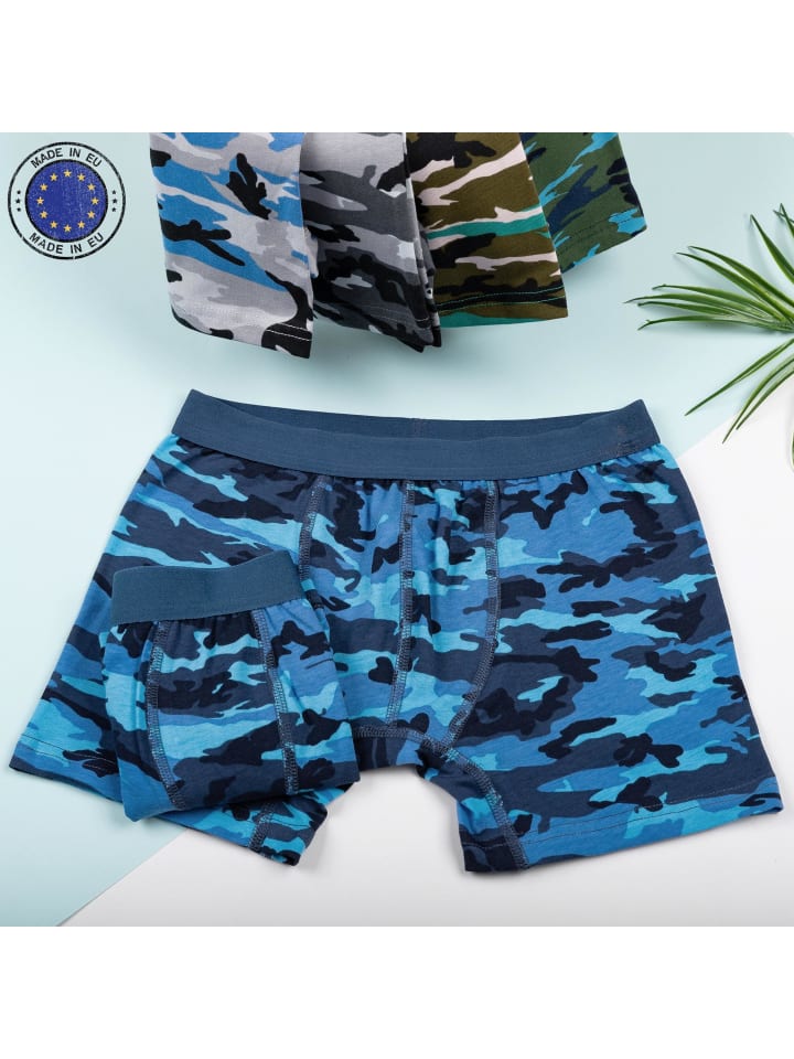 LOREZA 10er Set Boxershorts - Camouflage - Bunt günstig kaufen