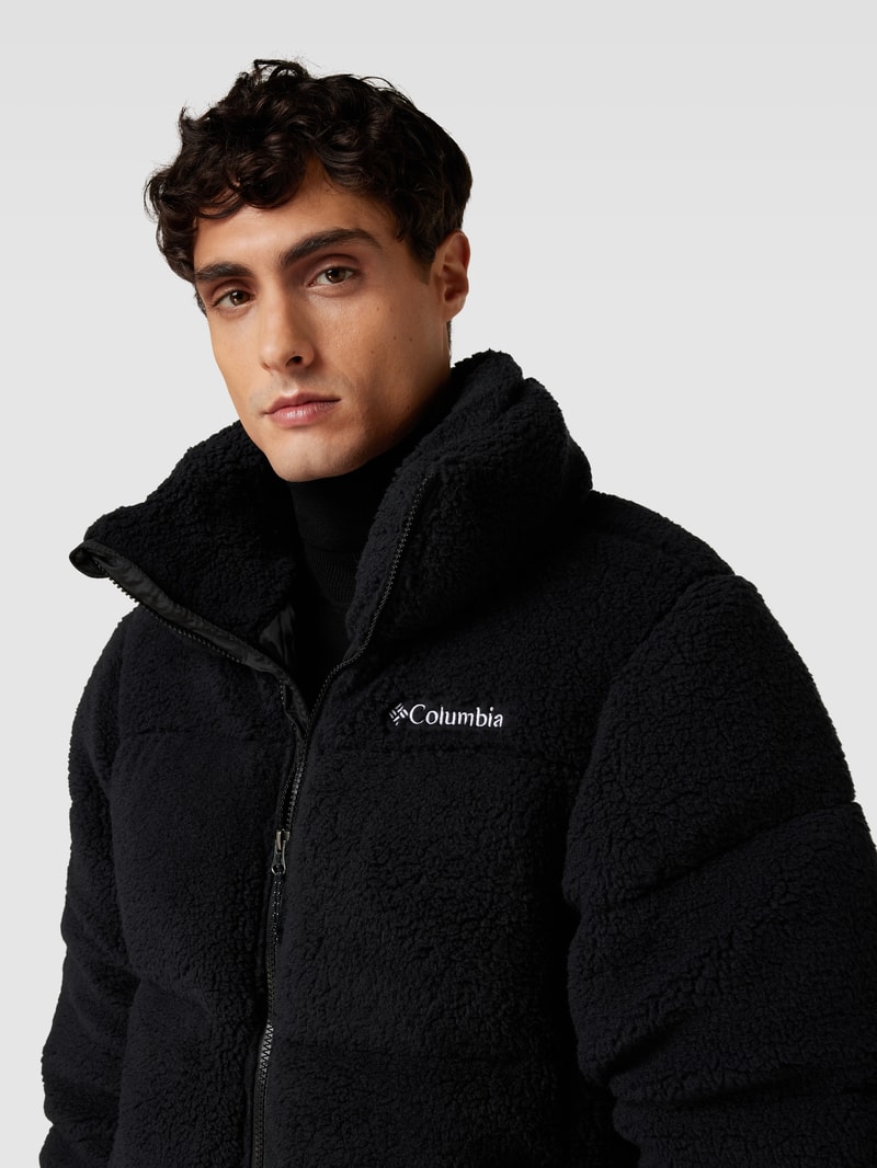 Steppjacke aus Teddyfell in schwarz