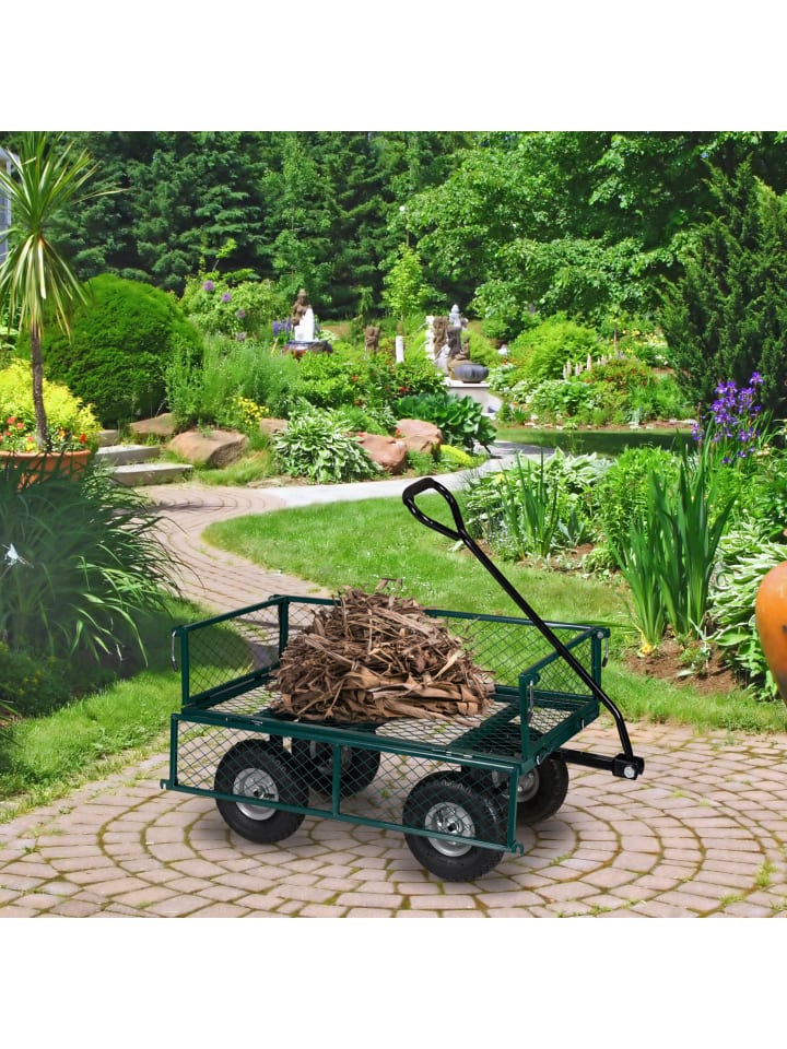 relaxdays Handwagen in Grün günstig kaufen onesize