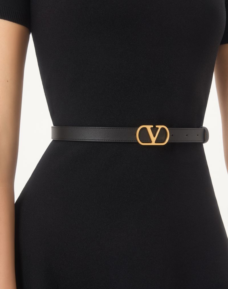 VLogo Signature Bælte i skinnende kalveskind 20 mm