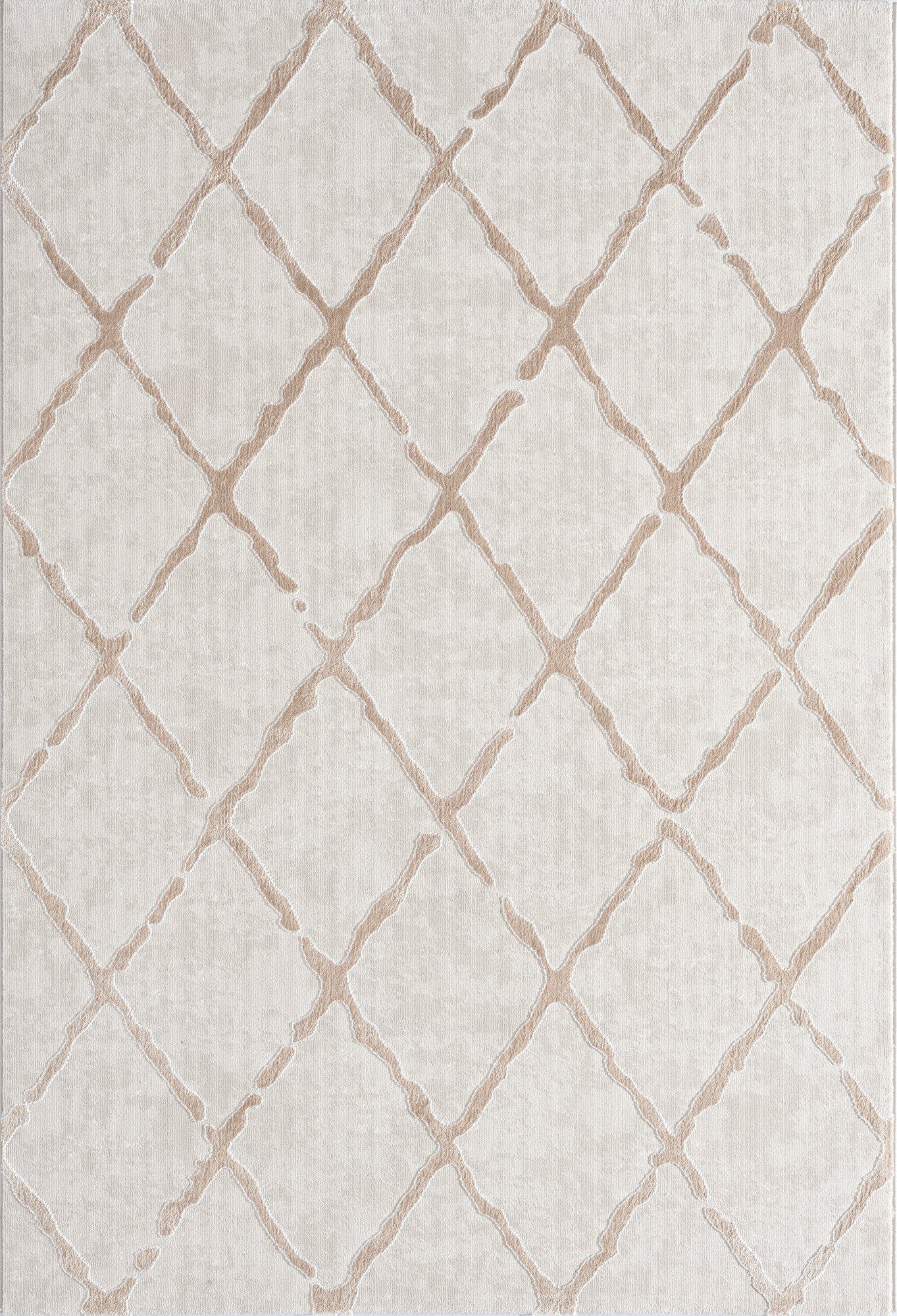 Teppich Knight Eleganter, Hochwertiger Teppich, Rauten Design, the carpet, Rechteck, Höhe: 12 mm, Wohnzimmer, Schlafzimmer, Kurzflor, Glanzeffekt, 3D Effekt