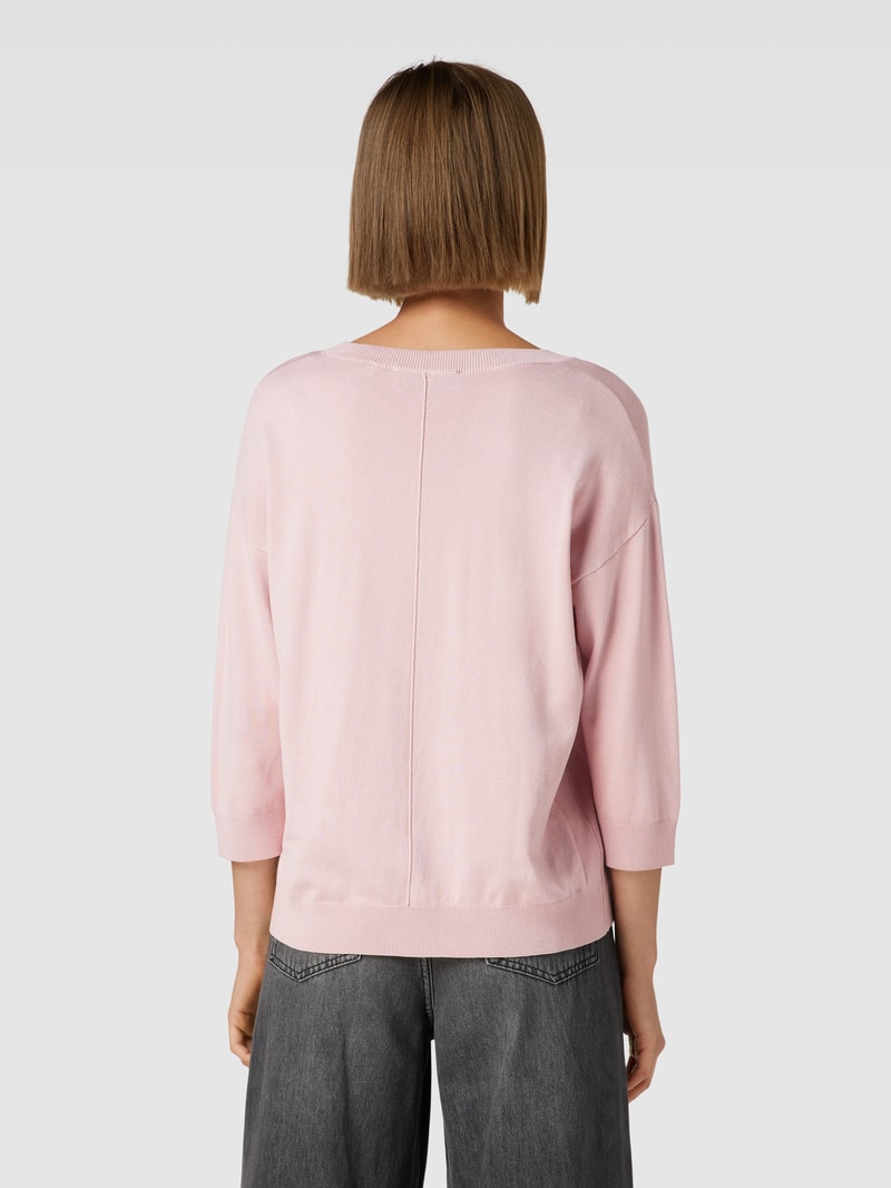 Strickpullover mit 3/4-Arm in rosé