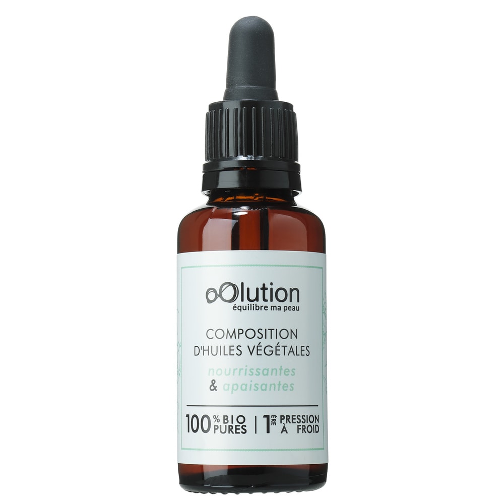 Oolution Composition d'huiles végétales nourrissantes & apaisantes huile nourrissantes et apaisantes