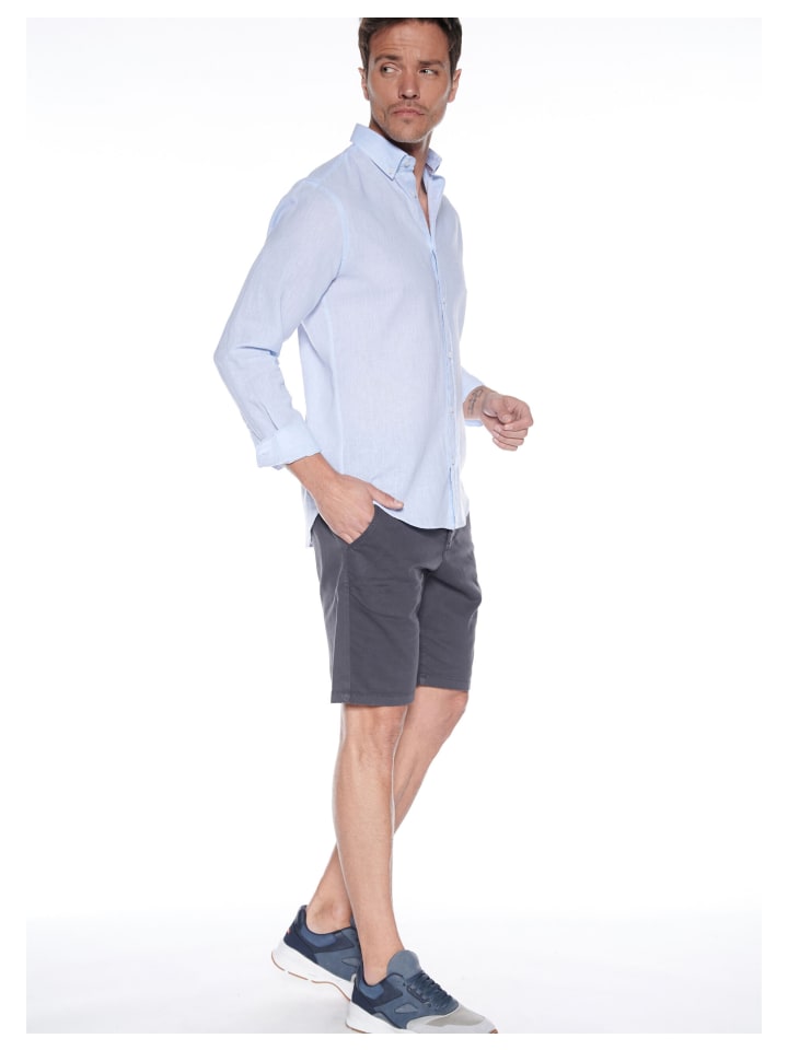 Steffen Klein Leinenhemd Tailored Fit in blau günstig kaufen
