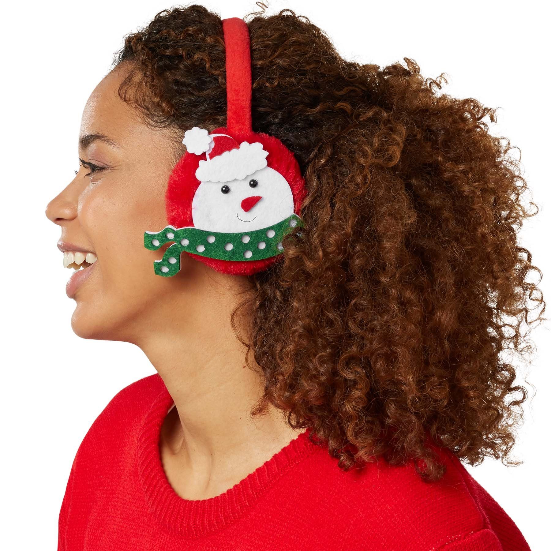 dressforfun Ohrenwärmer Ohrenschützer mit Schneemann-Motiv