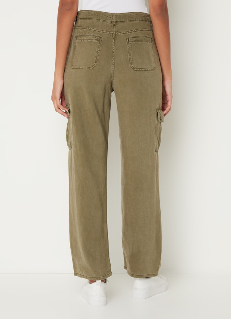 Pantaloni cargo affusolati a vita alta Celya di Gerard Darel in misto lino.