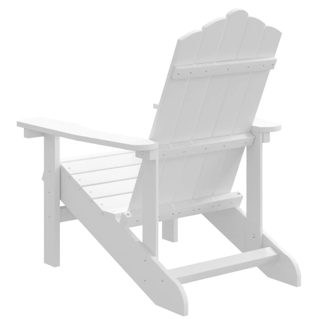vidaXL Gartenstuhl Adirondack-Gartenstuhl HDPE Weiß (1 St)