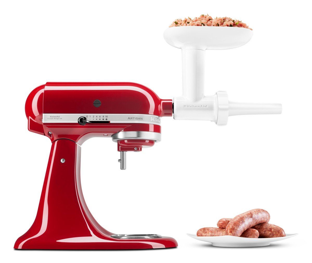 KitchenAid Küchenmaschine KitchenAid Wurstfüllhorn-Set passend für Fleischwolf 5KSMFGA