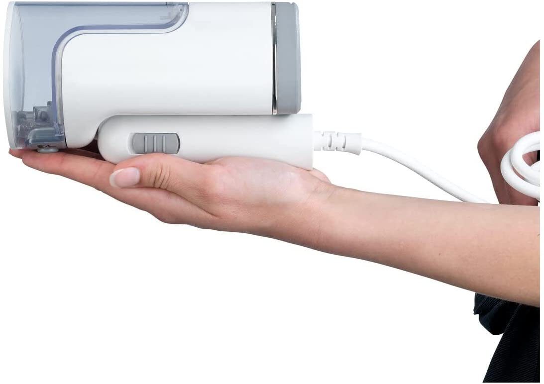 MAXXMEE Dampfbürste Kompakt, 1200 W, Bürste Dampfglätter Dampfbügler Steamer Wassertank, weiß/grau