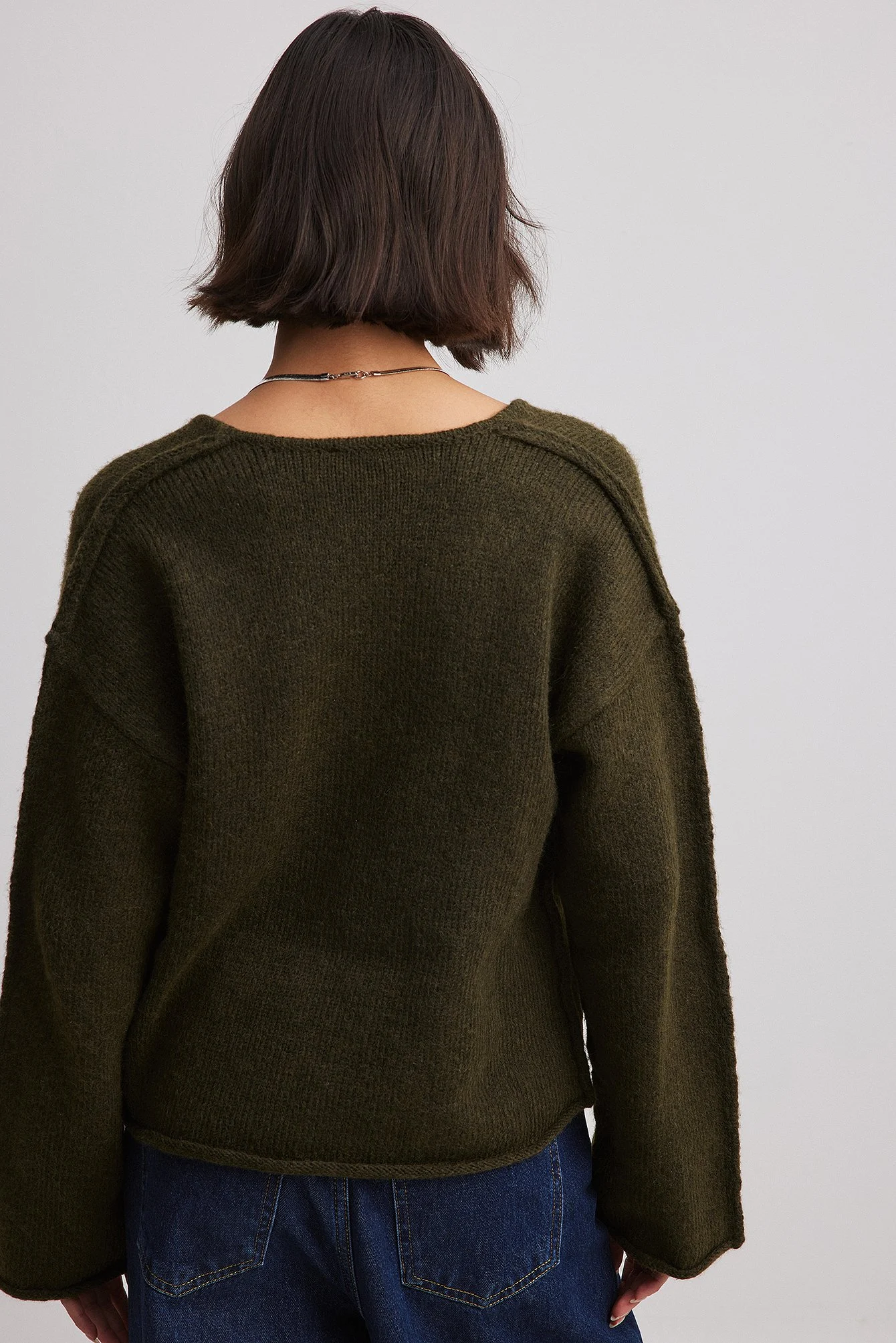 Strickpullover mit V-Ausschnitt