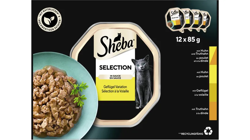 SHEBA® Schale Selection in Sauce Geflügel Variation 1020 g