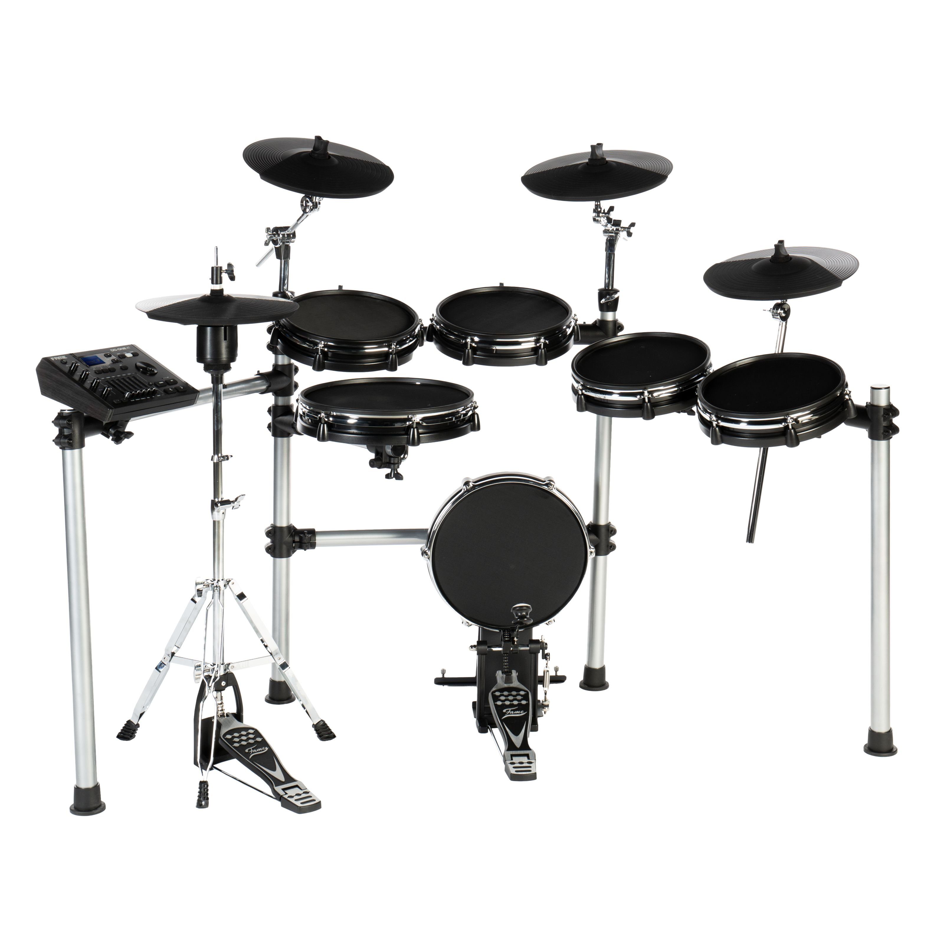 FAME E-Drum, DD-ONE Pro XT E-Drum Set, Elektronisches Schlagzeug-Set mit echter Hi