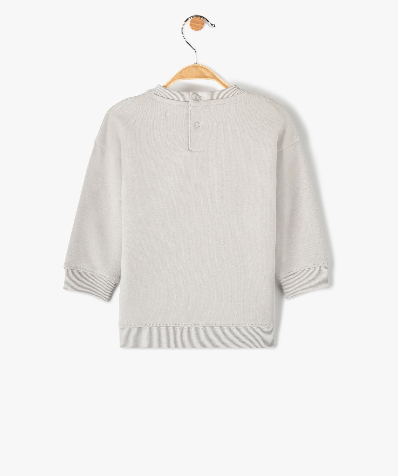 Sweat bébé Garçon molletonné à motifs gris | GEMO