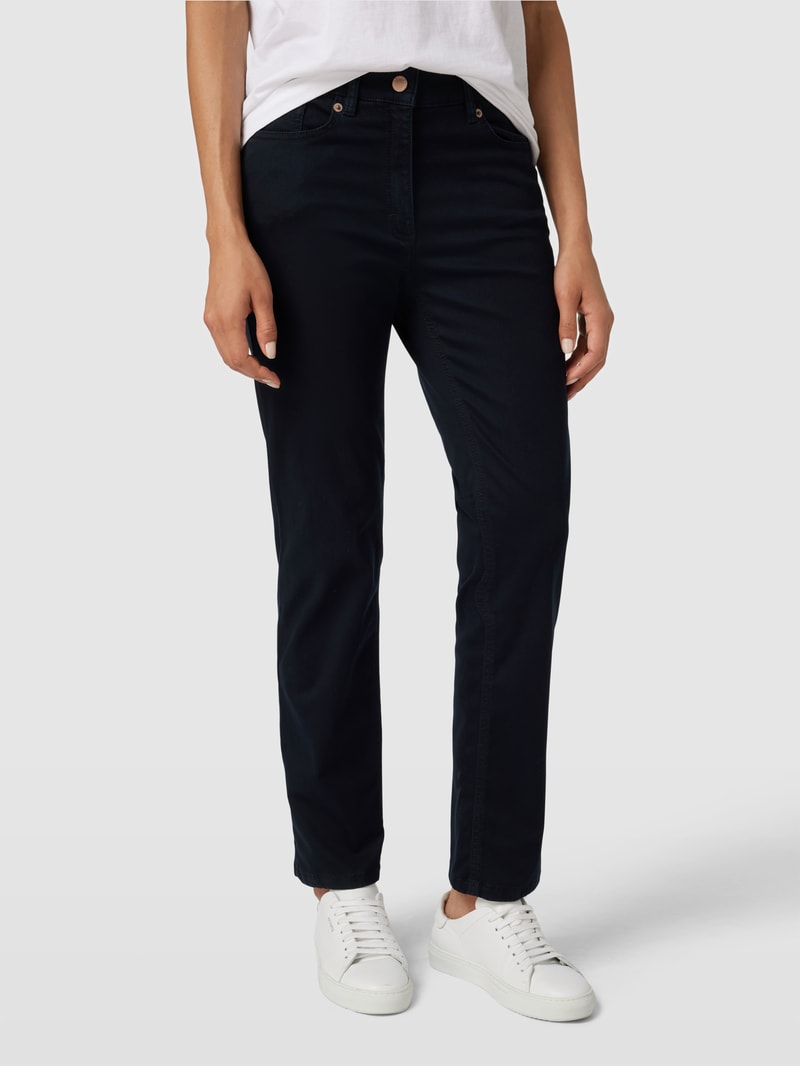 Comfort Fit Jeans im 5-Pocket-Design Modell 'GRETA' in marineblau
