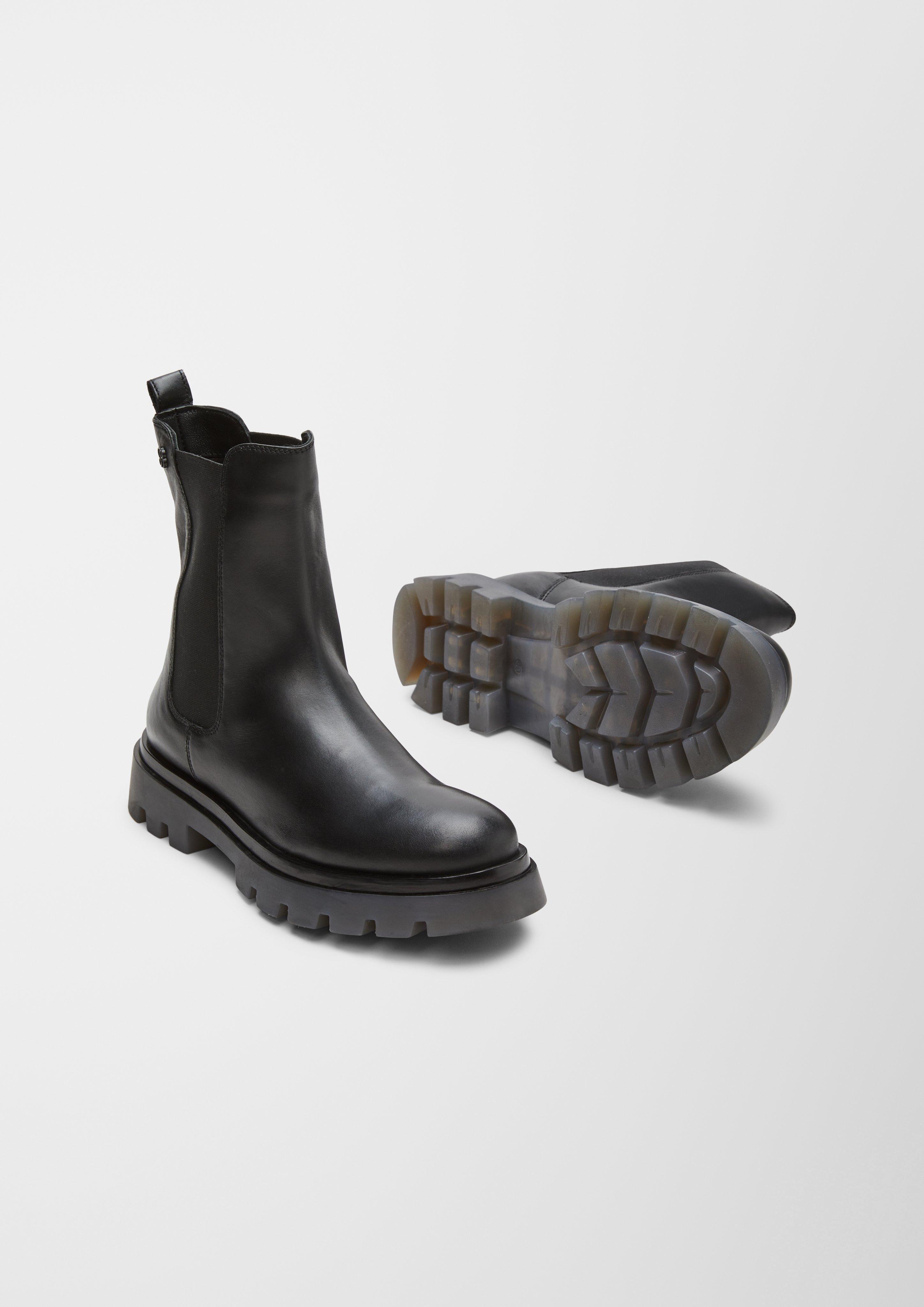 Gefütterte Lederstiefel  6006611-001