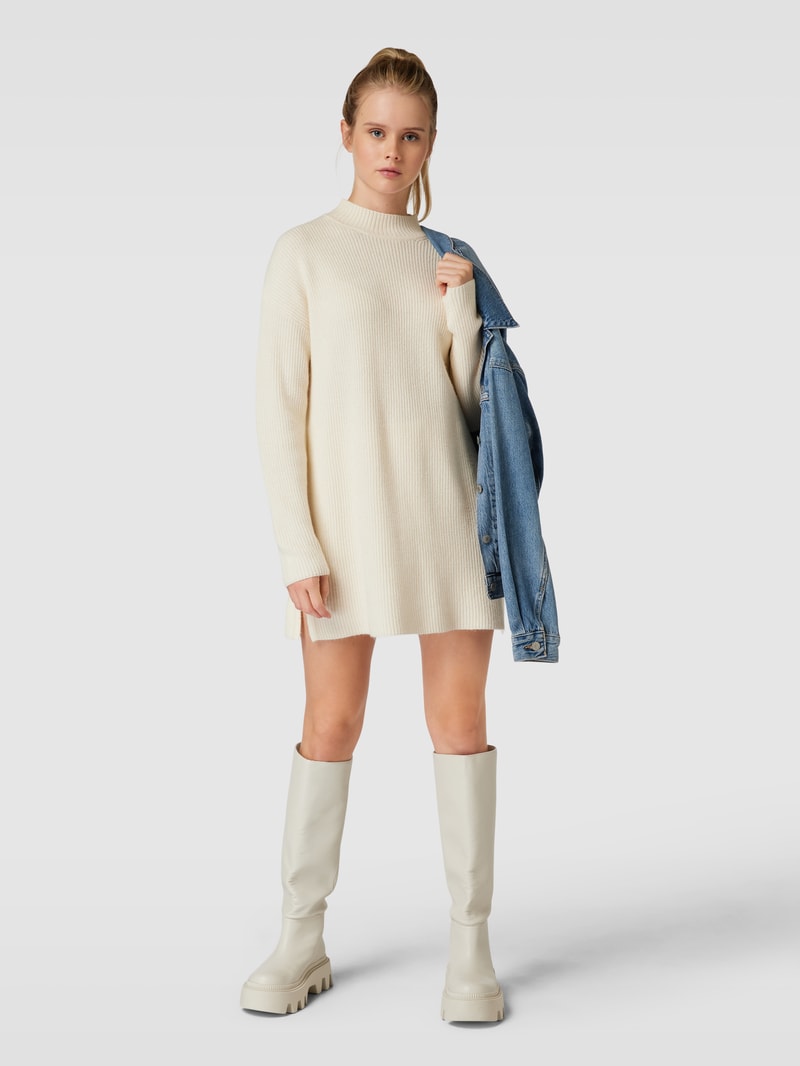 Strickkleid mit Turtleneck Modell 'KATIA' in beige