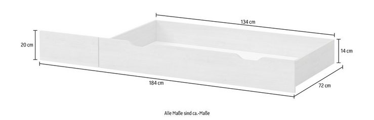 Home affaire Bettschubkasten Evergreen, für Evergreen Betten, auf Rollen