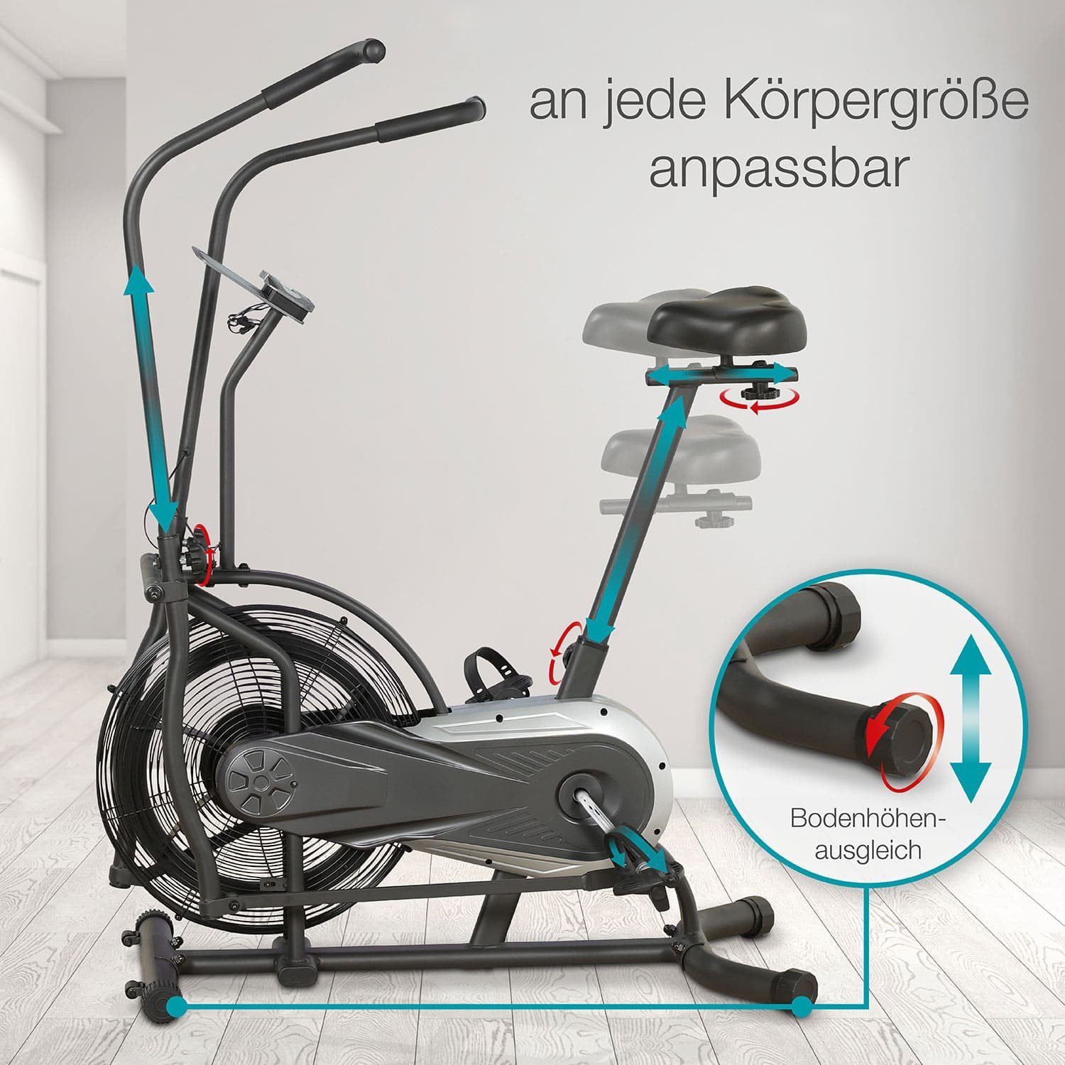 aktivshop Crosstrainer aktiv Airbike (mit Handpulsmessung)