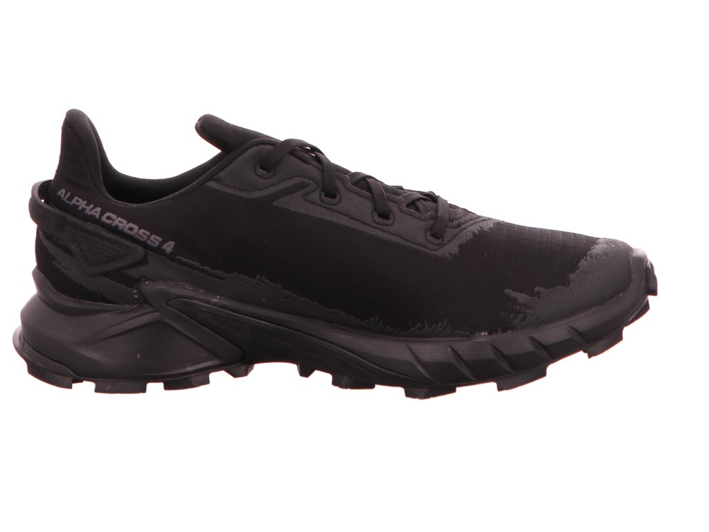 SALOMON Freizeit Schnürer schwarz Schuhe ALPHACROSS 4 GTX Black/