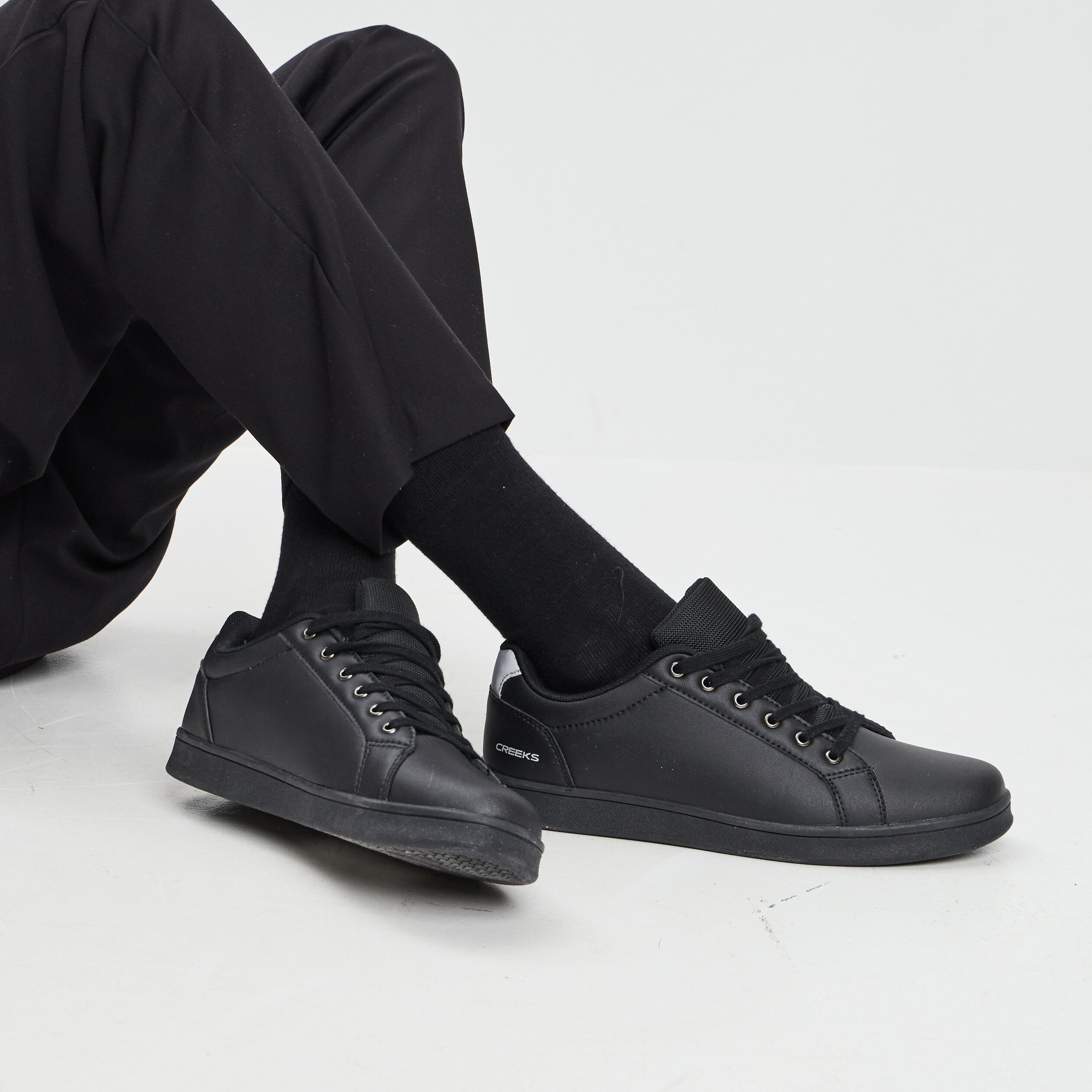 Tennis à lacets Creeks noir homme | La Halle