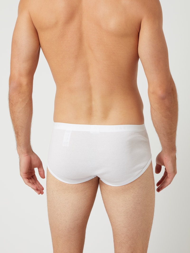 Slip aus Baumwolle im 2er-Pack in schwarz