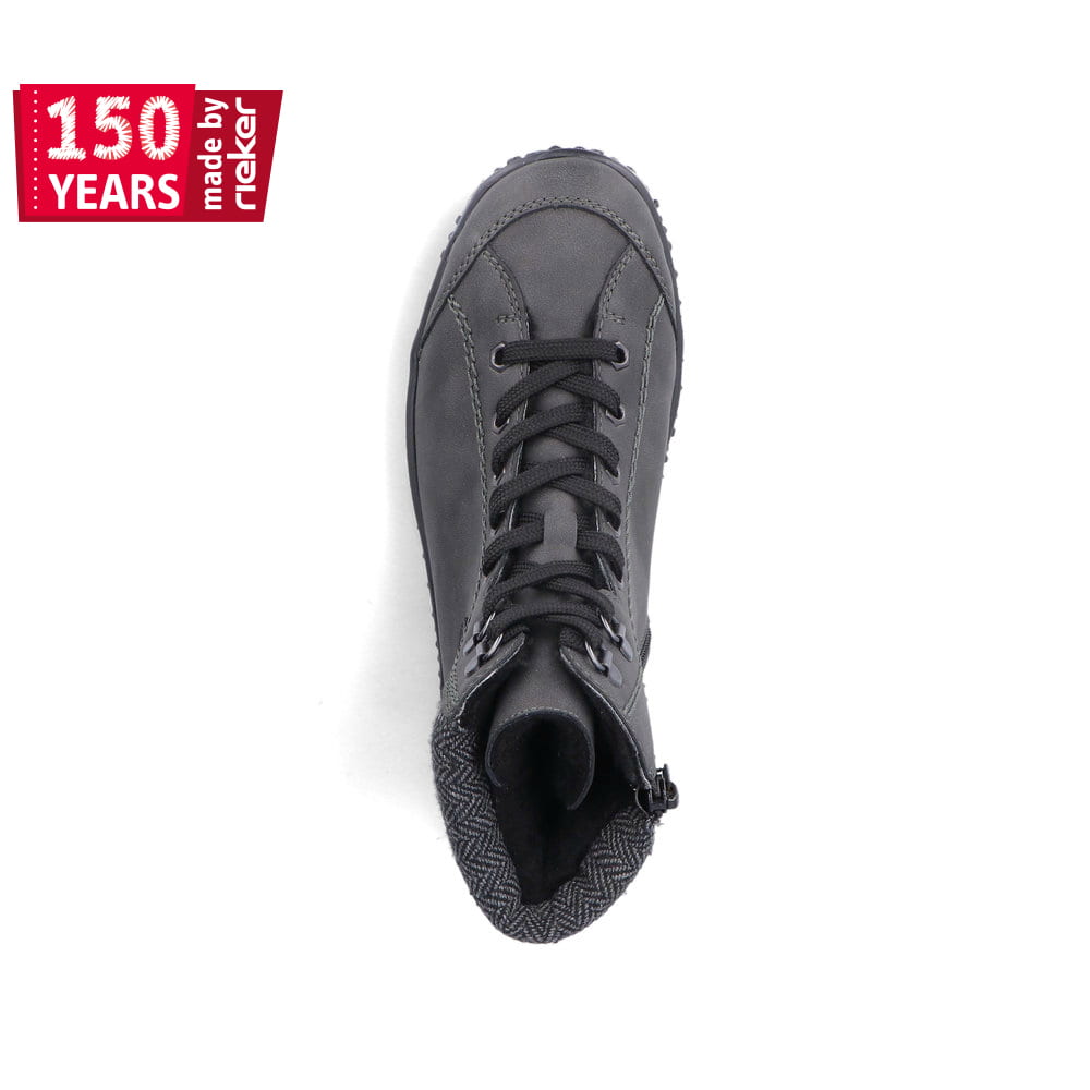 Rieker Damen Schnürstiefel carbongrau