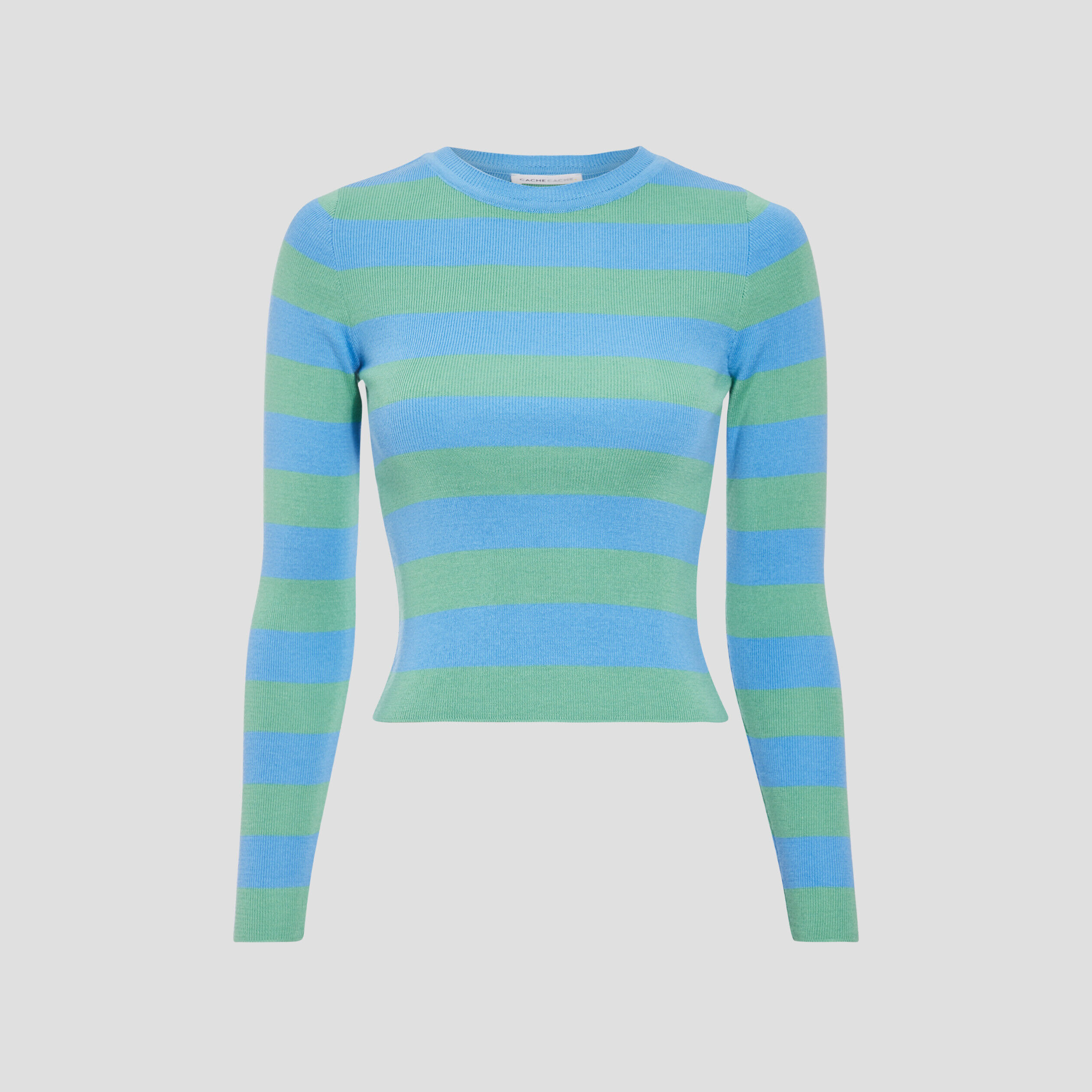 Pull avec manches longues bleu ciel femme | Cache Cache