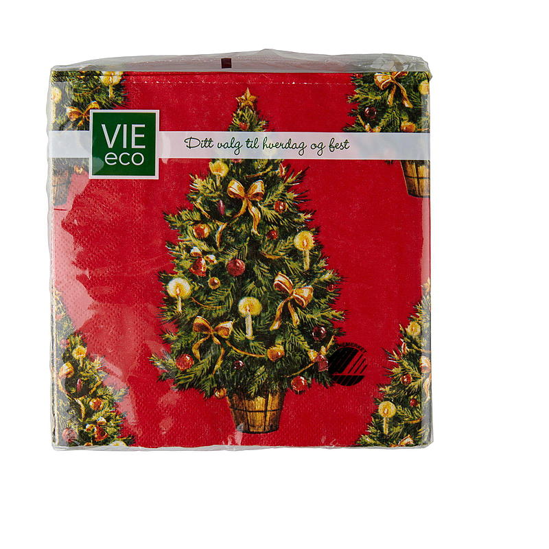 Vie Eco Servietter 20-pk 33x33 cm, julemotiv