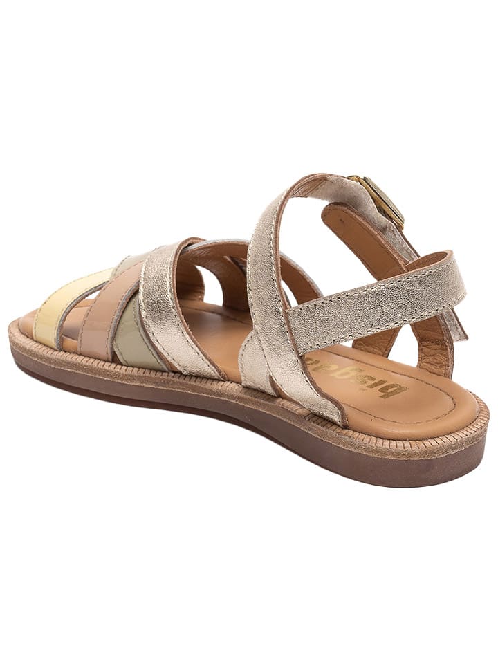 bisgaard Leder-Sandalen in Gold günstig kaufen