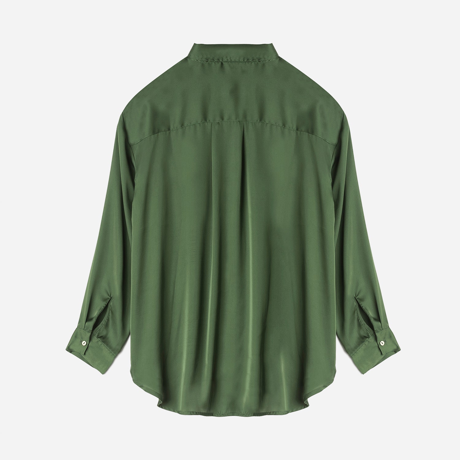 Chemise TEXTO vert foncé satiné
